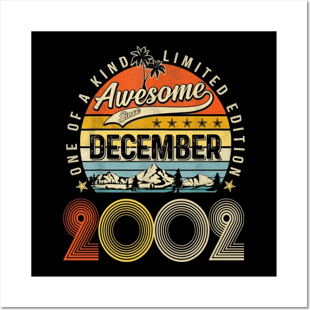 Awesome Since December 2002 Vintage 21st Birthday Wall Art by Tagliarini Kristi